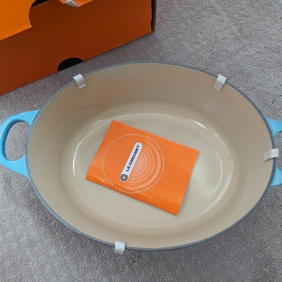 Le Creuset Oval Dutch Oven 29cm Carribean Teal, NWB, Discontinued Color - Picture 3 of 6